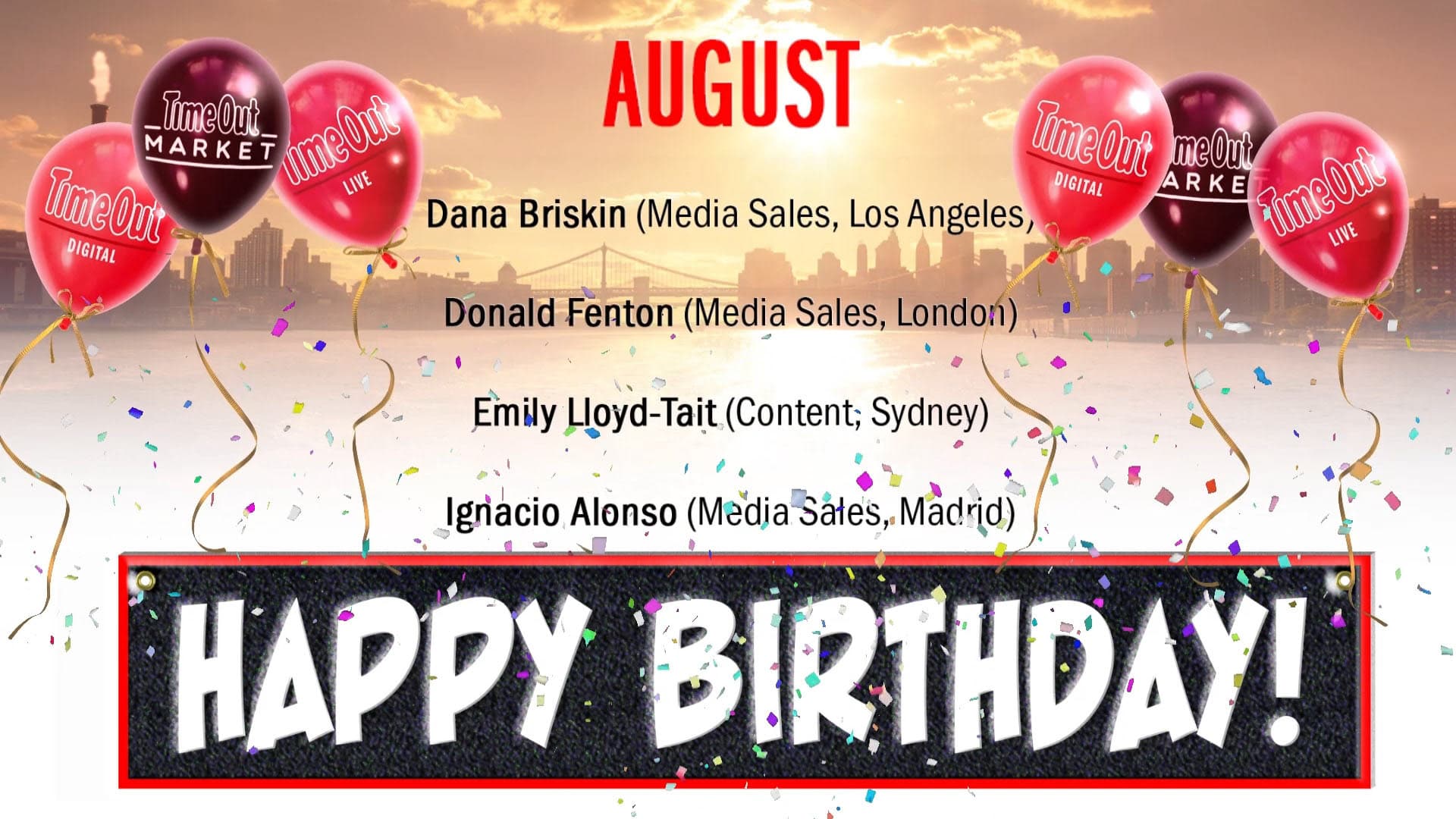 Time Out Team Spirit digital marquee inset 5