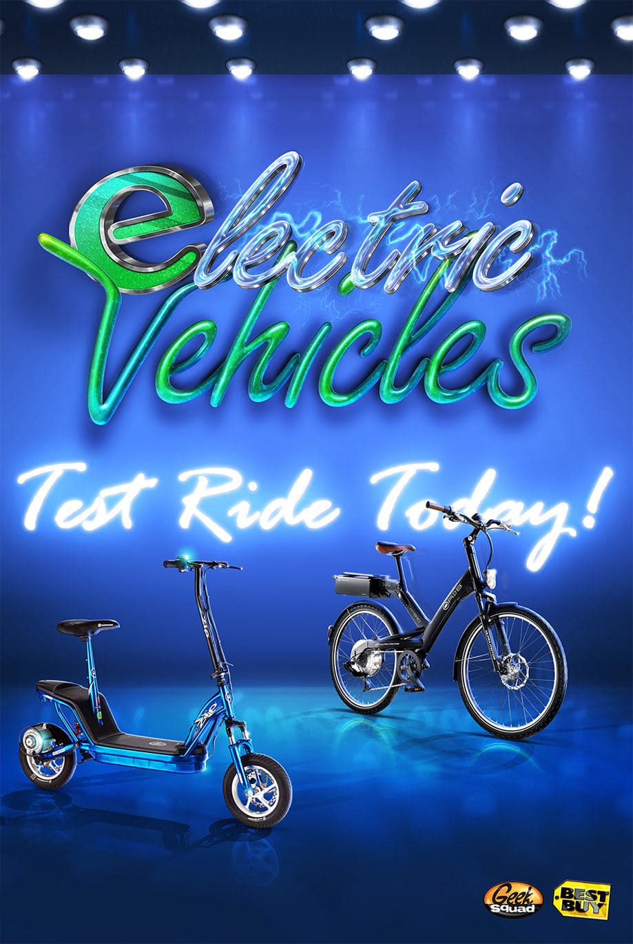 Best Buy Electric Bike launch poster