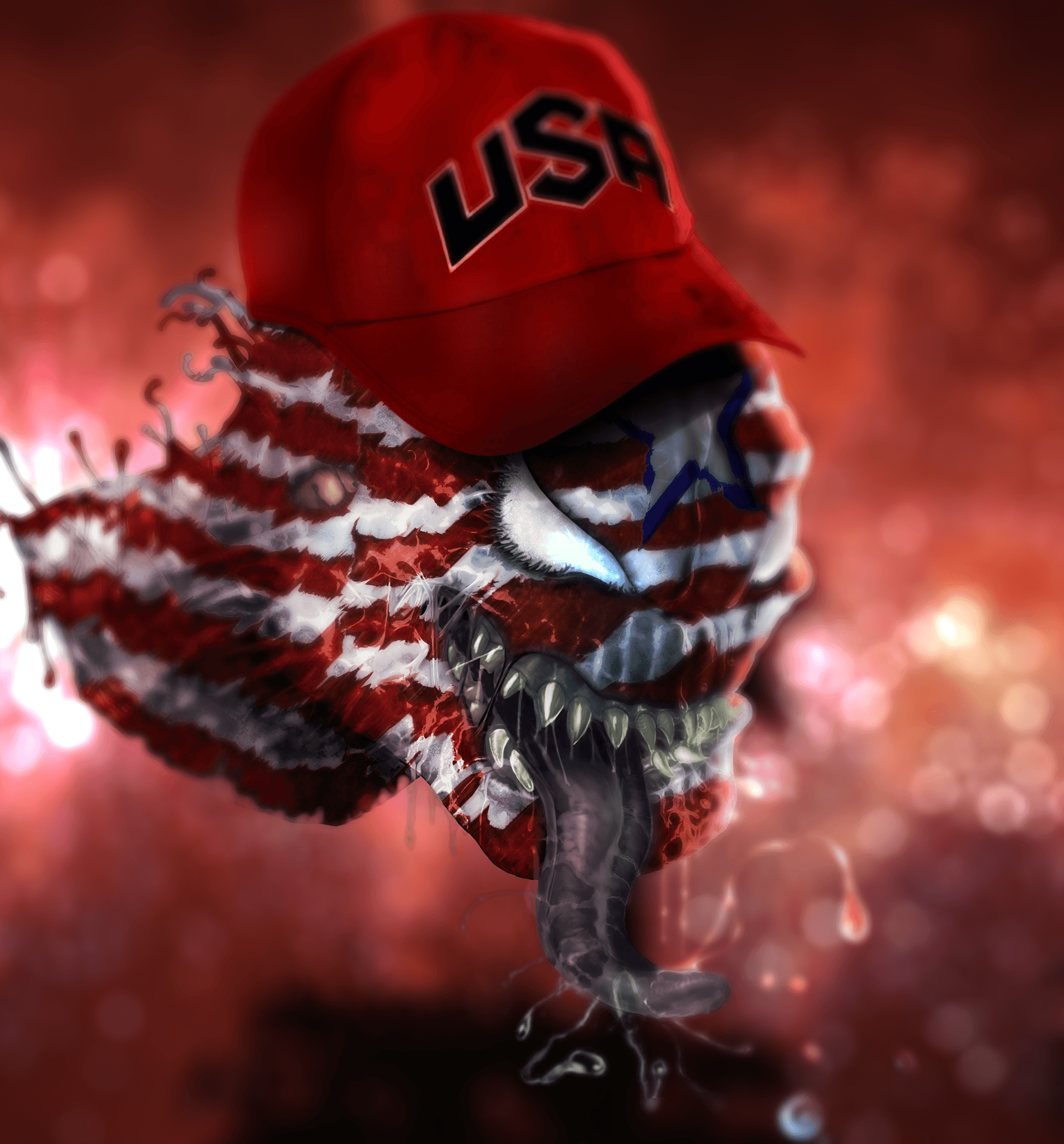 Venom 4th of July variant, featured on Abduzeedo