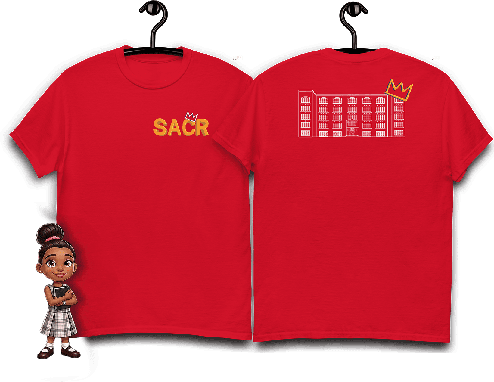 Success Academy shirt, front and back